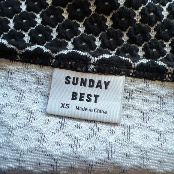 Sunday Best Black and White Crop Top - Picture 4 of 7